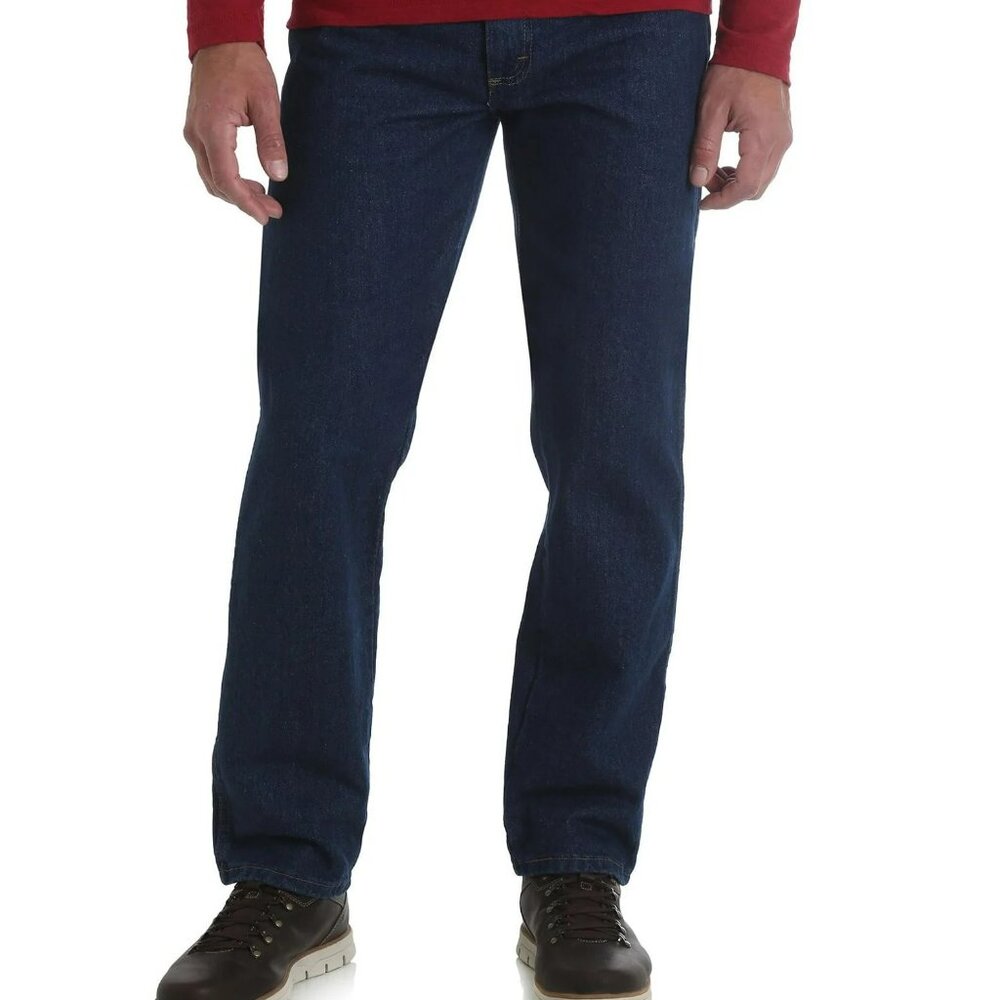 NWT W44 L32 Rustler Wrangler Men's Regular Fit Straight Leg Denim Jeans 44x32